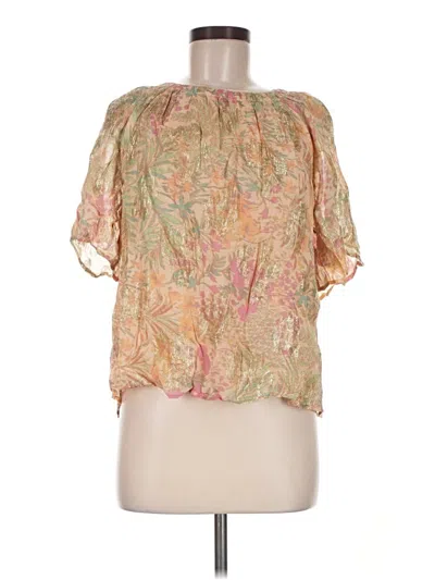 Ann Taylor Loft Short Sleeve Blouse In Yellow