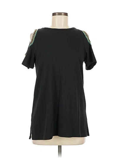 Pre-owned Ann Taylor Loft Short Sleeve T-shirt In Black