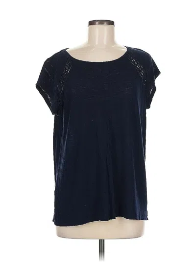 Pre-owned Ann Taylor Loft Short Sleeve T-shirt In Blue