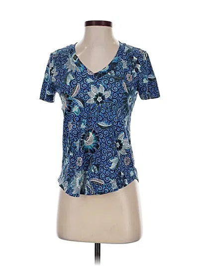 Pre-owned Ann Taylor Loft Short Sleeve T-shirt In Blue