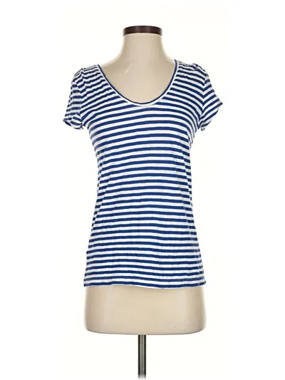 Pre-owned Ann Taylor Loft Short Sleeve T-shirt In Blue