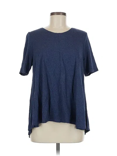 Pre-owned Ann Taylor Loft Short Sleeve T-shirt In Blue