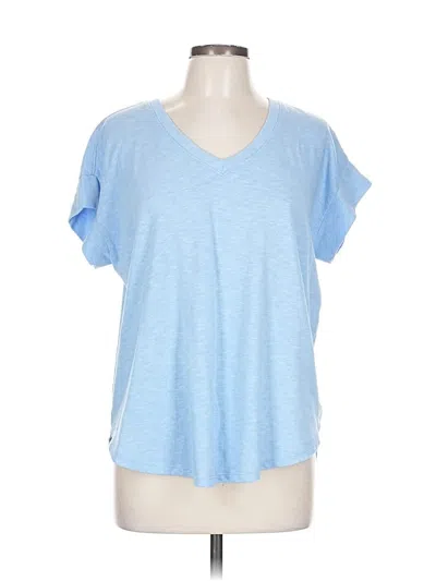 Pre-owned Ann Taylor Loft Short Sleeve T-shirt In Blue