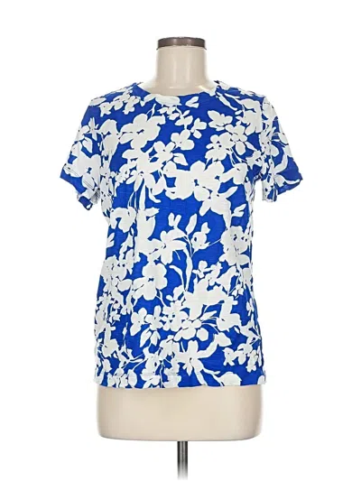 Pre-owned Ann Taylor Loft Short Sleeve T-shirt In Blue