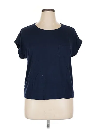 Pre-owned Ann Taylor Loft Short Sleeve T-shirt In Blue