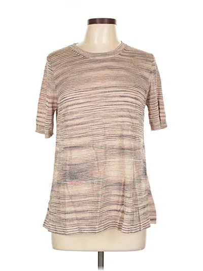 Pre-owned Ann Taylor Loft Short Sleeve T-shirt In Brown