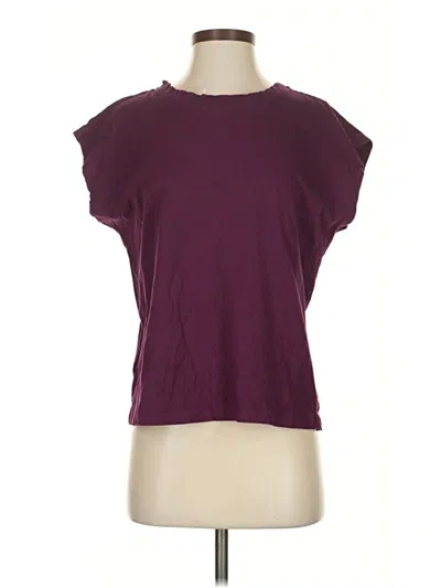 Pre-owned Ann Taylor Loft Short Sleeve T-shirt In Burgundy