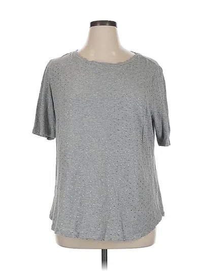 Pre-owned Ann Taylor Loft Short Sleeve T-shirt In Gray