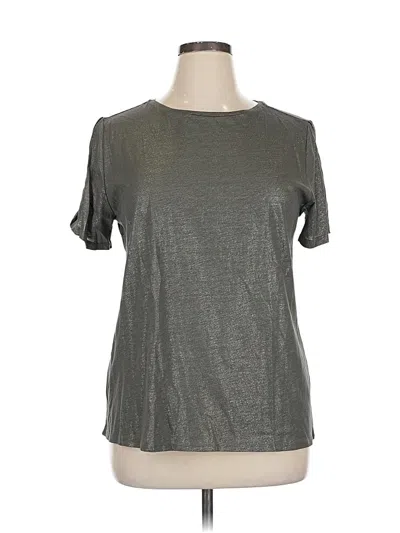 Pre-owned Ann Taylor Loft Short Sleeve T-shirt In Gray