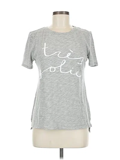 Pre-owned Ann Taylor Loft Short Sleeve T-shirt In Gray