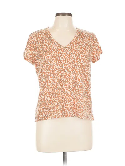 Pre-owned Ann Taylor Loft Short Sleeve T-shirt In Orange