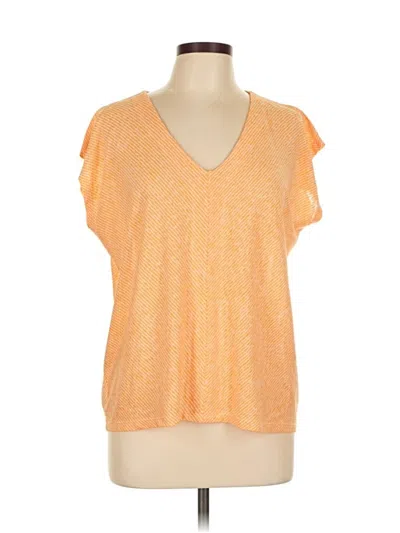 Pre-owned Ann Taylor Loft Short Sleeve T-shirt In Orange
