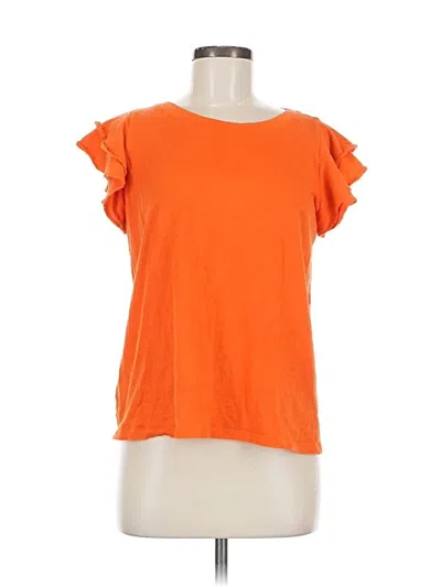 Pre-owned Ann Taylor Loft Short Sleeve T-shirt In Orange