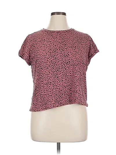 Pre-owned Ann Taylor Loft Short Sleeve T-shirt In Pink
