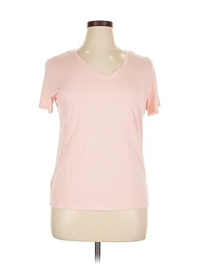 Pre-owned Ann Taylor Loft Short Sleeve T-shirt In Pink