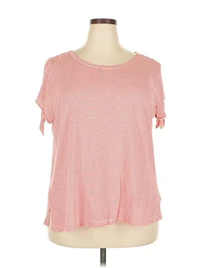 Pre-owned Ann Taylor Loft Short Sleeve T-shirt In Pink