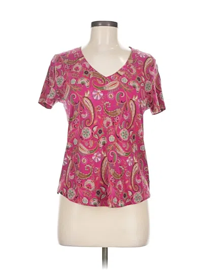 Pre-owned Ann Taylor Loft Short Sleeve T-shirt In Pink