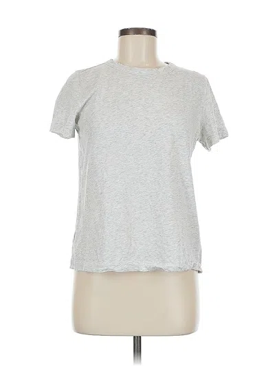 Pre-owned Ann Taylor Loft Short Sleeve T-shirt In Silver