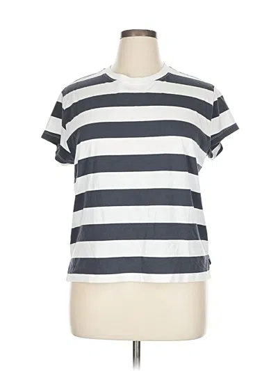 Pre-owned Ann Taylor Loft Short Sleeve T-shirt In Silver
