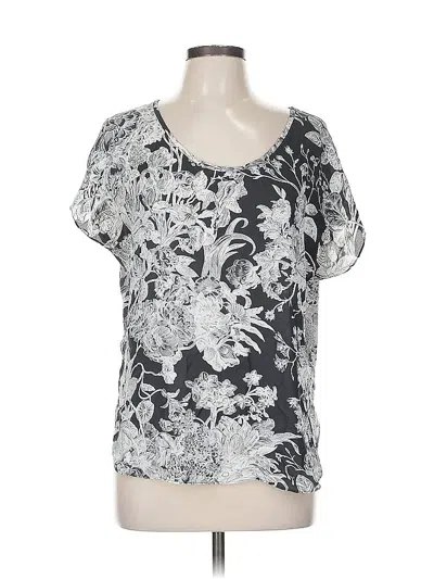 Pre-owned Ann Taylor Loft Short Sleeve T-shirt In Silver