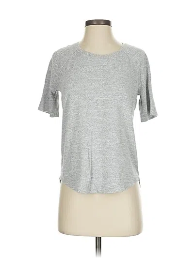 Pre-owned Ann Taylor Loft Short Sleeve T-shirt In Silver
