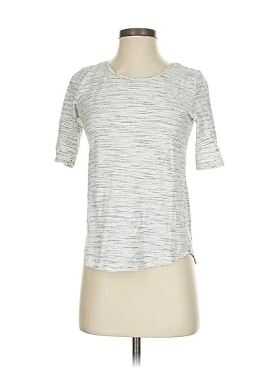 Pre-owned Ann Taylor Loft Short Sleeve T-shirt In Silver
