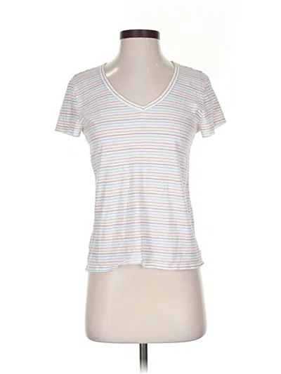 Pre-owned Ann Taylor Loft Short Sleeve T-shirt In Silver