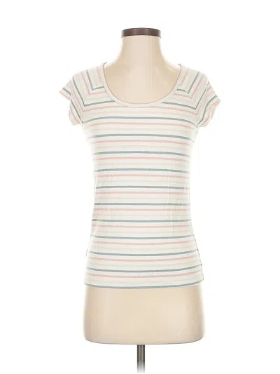 Pre-owned Ann Taylor Loft Short Sleeve T-shirt In White