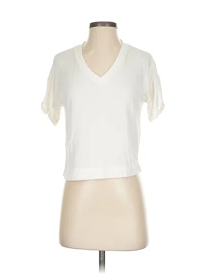 Pre-owned Ann Taylor Loft Short Sleeve T-shirt In White