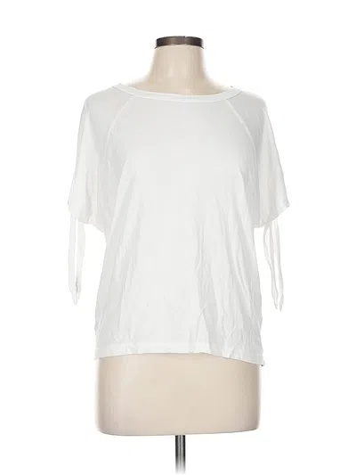 Pre-owned Ann Taylor Loft Short Sleeve T-shirt In White
