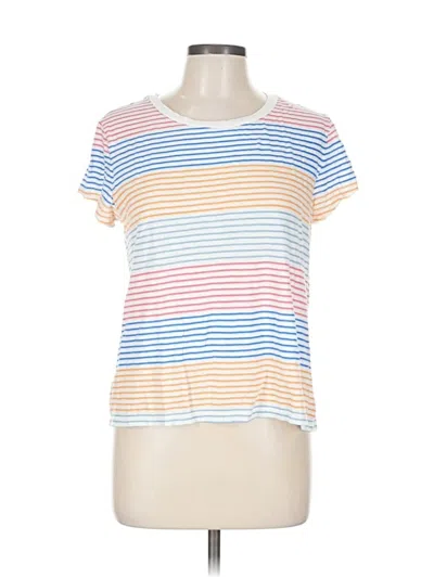 Pre-owned Ann Taylor Loft Short Sleeve T-shirt In White