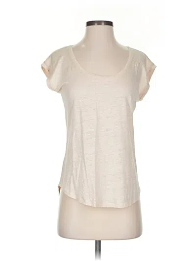 Pre-owned Ann Taylor Loft Short Sleeve T-shirt In White