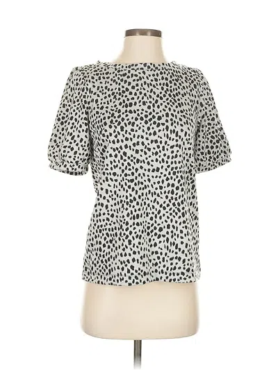 Pre-owned Ann Taylor Loft Short Sleeve T-shirt In White