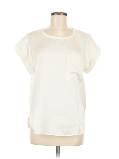Pre-owned Ann Taylor Loft Short Sleeve T-shirt In White