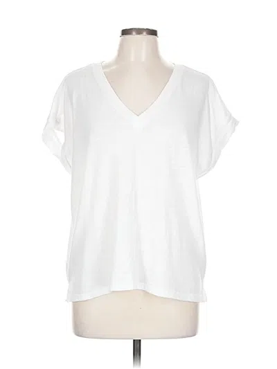 Pre-owned Ann Taylor Loft Short Sleeve T-shirt In White