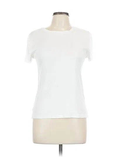Pre-owned Ann Taylor Loft Short Sleeve T-shirt In White
