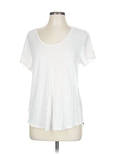 Pre-owned Ann Taylor Loft Short Sleeve T-shirt In White