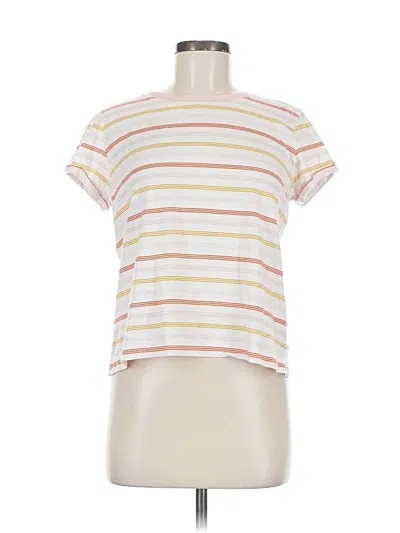 Pre-owned Ann Taylor Loft Short Sleeve T-shirt In White