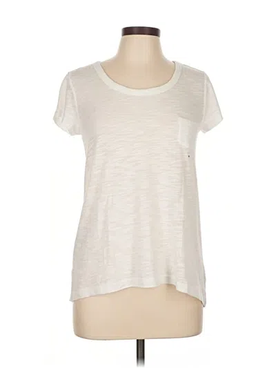 Pre-owned Ann Taylor Loft Short Sleeve T-shirt In White