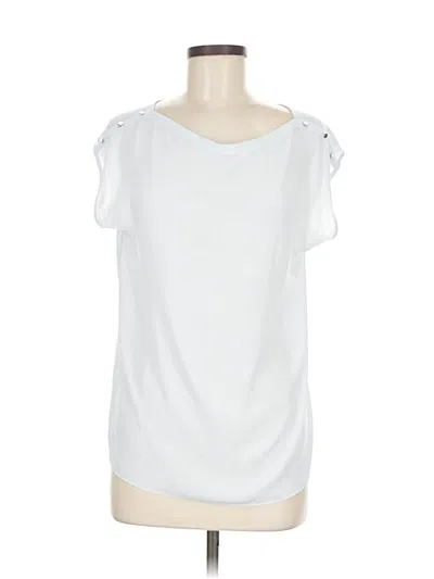 Pre-owned Ann Taylor Loft Short Sleeve T-shirt In White