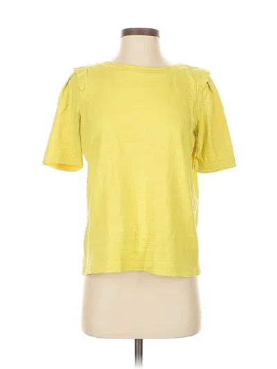 Pre-owned Ann Taylor Loft Short Sleeve T-shirt In Yellow