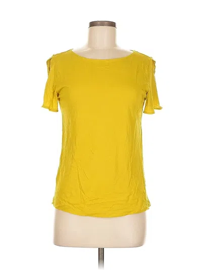 Pre-owned Ann Taylor Loft Short Sleeve T-shirt In Yellow