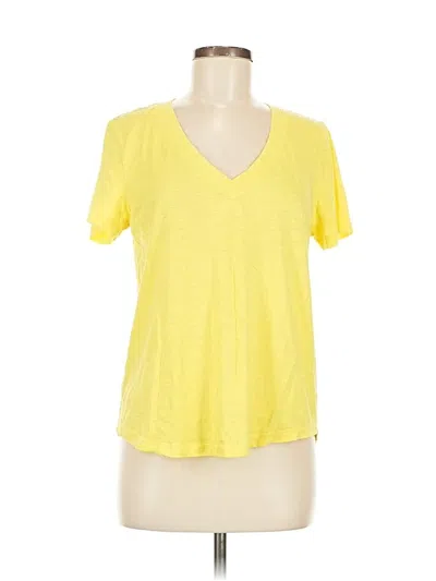 Pre-owned Ann Taylor Loft Short Sleeve T-shirt In Yellow