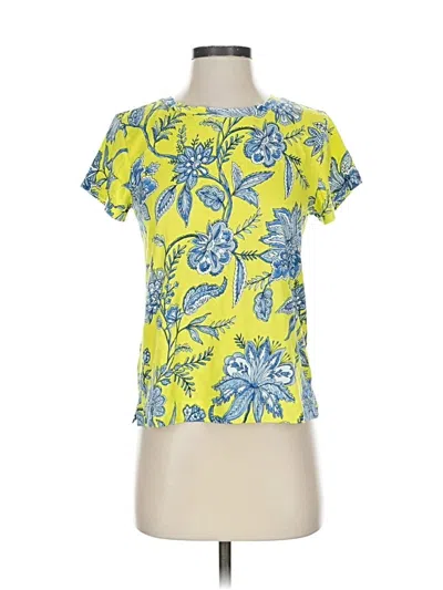 Pre-owned Ann Taylor Loft Short Sleeve T-shirt In Yellow