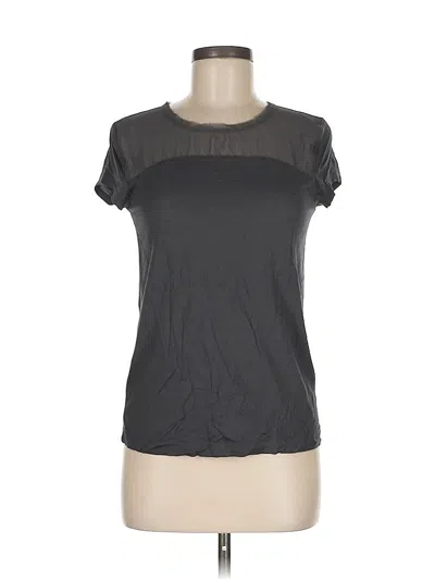 Pre-owned Ann Taylor Loft Short Sleeve Top Gray Crew Neck Tops
