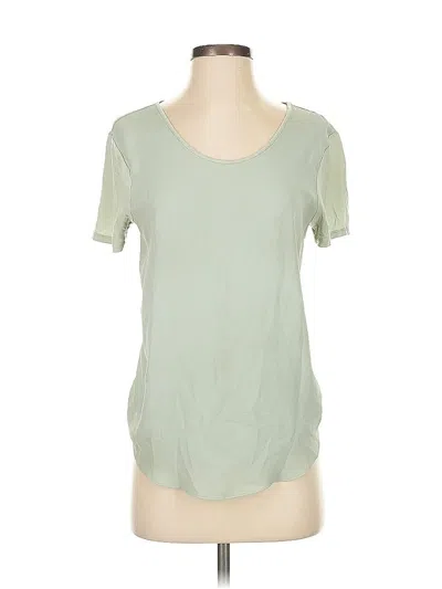 Pre-owned Ann Taylor Loft Short Sleeve Top Green Scoop Neck Tops