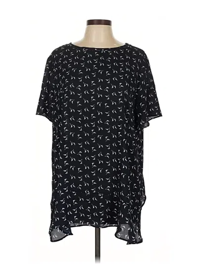 Pre-owned Ann Taylor Loft Short Sleeve T-shirt In Black