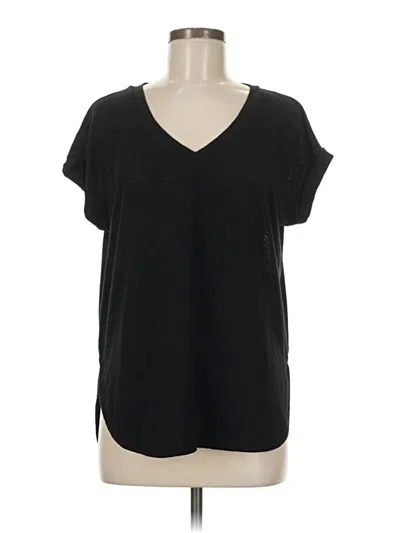 Pre-owned Ann Taylor Loft Short Sleeve T-shirt In Black