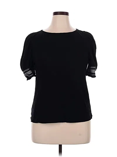 Pre-owned Ann Taylor Loft Short Sleeve T-shirt In Black