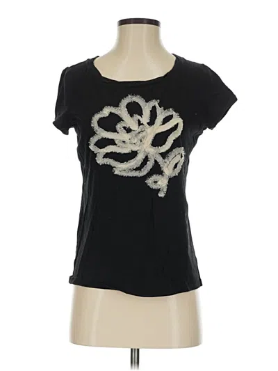 Pre-owned Ann Taylor Loft Short Sleeve T-shirt In Black